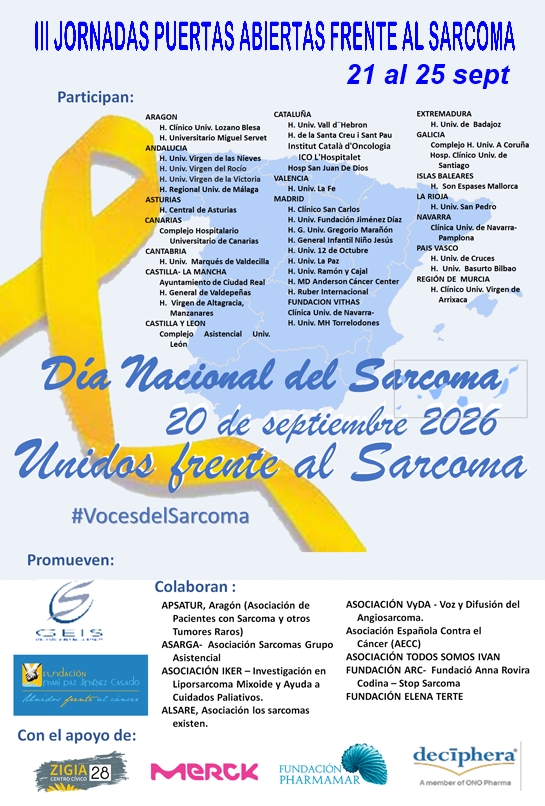 Lee más sobre el artículo III Jornada de Puertas Abiertas al Sarcoma